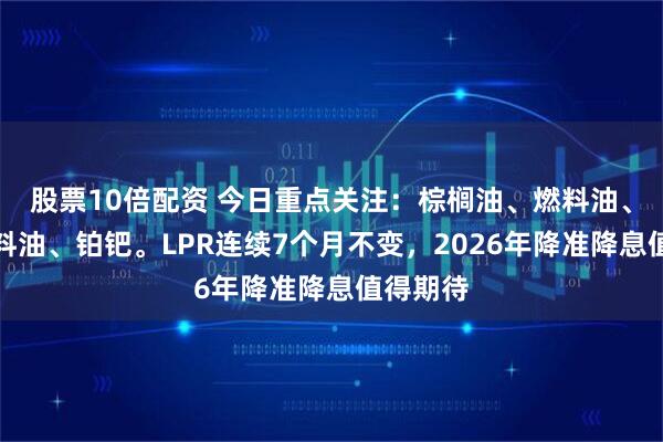 股票10倍配资 今日重点关注：棕榈油、燃料油、低硫燃料油、铂钯。LPR连续7个月不变，2026年降准降息值得期待